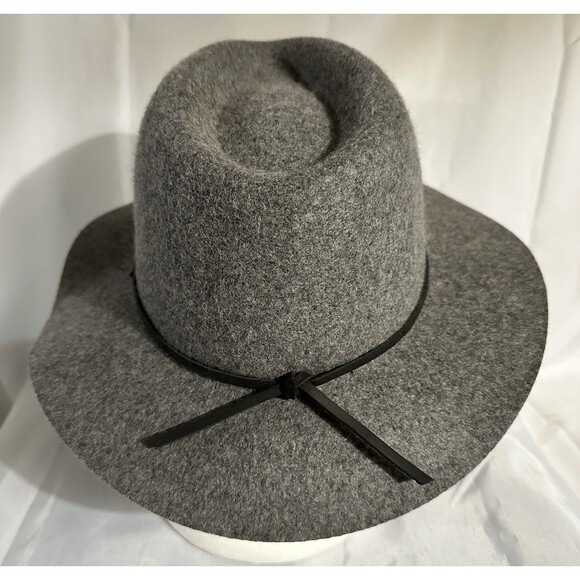 Brixton Unisex Welsey Fedora Hat Dark Gray Wool Size S Adjustable Band main image 6